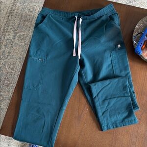 Figs Yola Skinny Teal Scrub Pants
